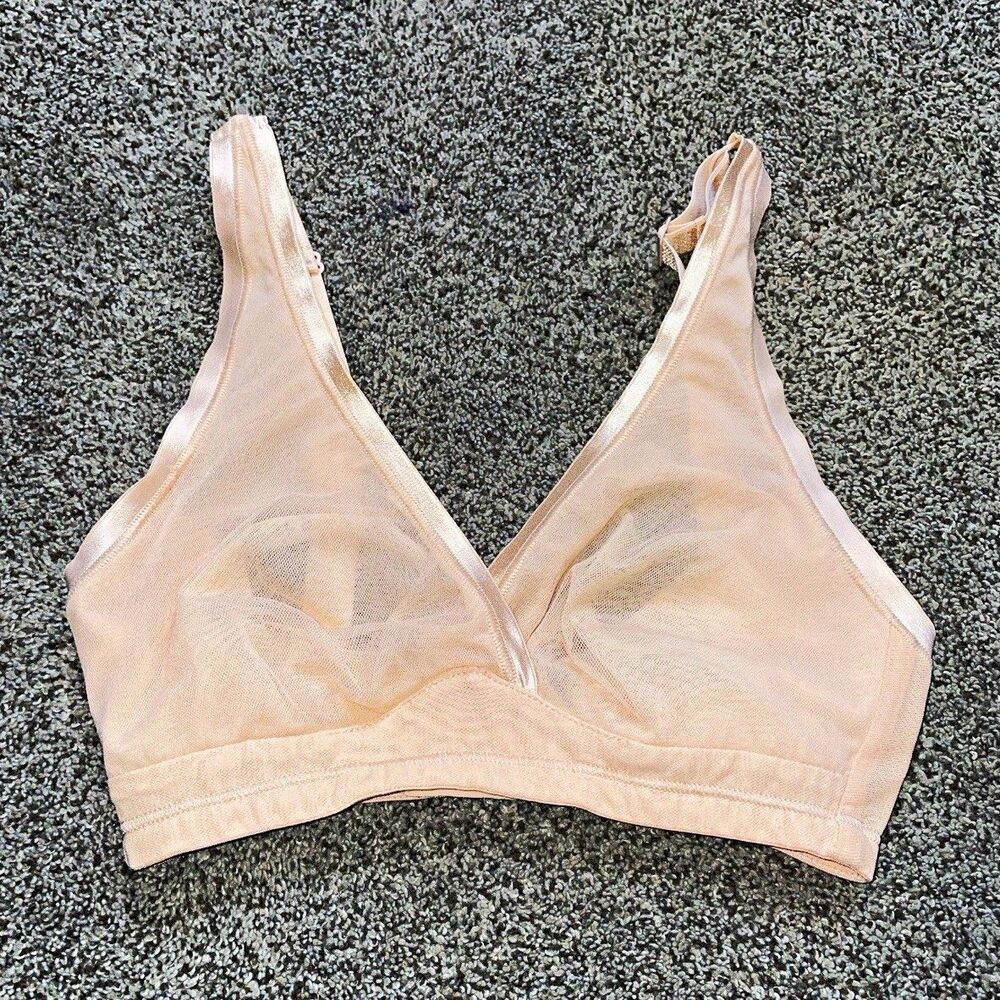 Cosabella Soire Beige Sheer Mesh Wireless Bralette Bra Size P SOIRC1310